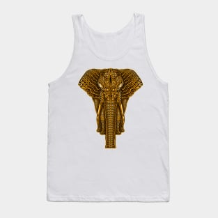 A golden elephant with a pattern Tank Top